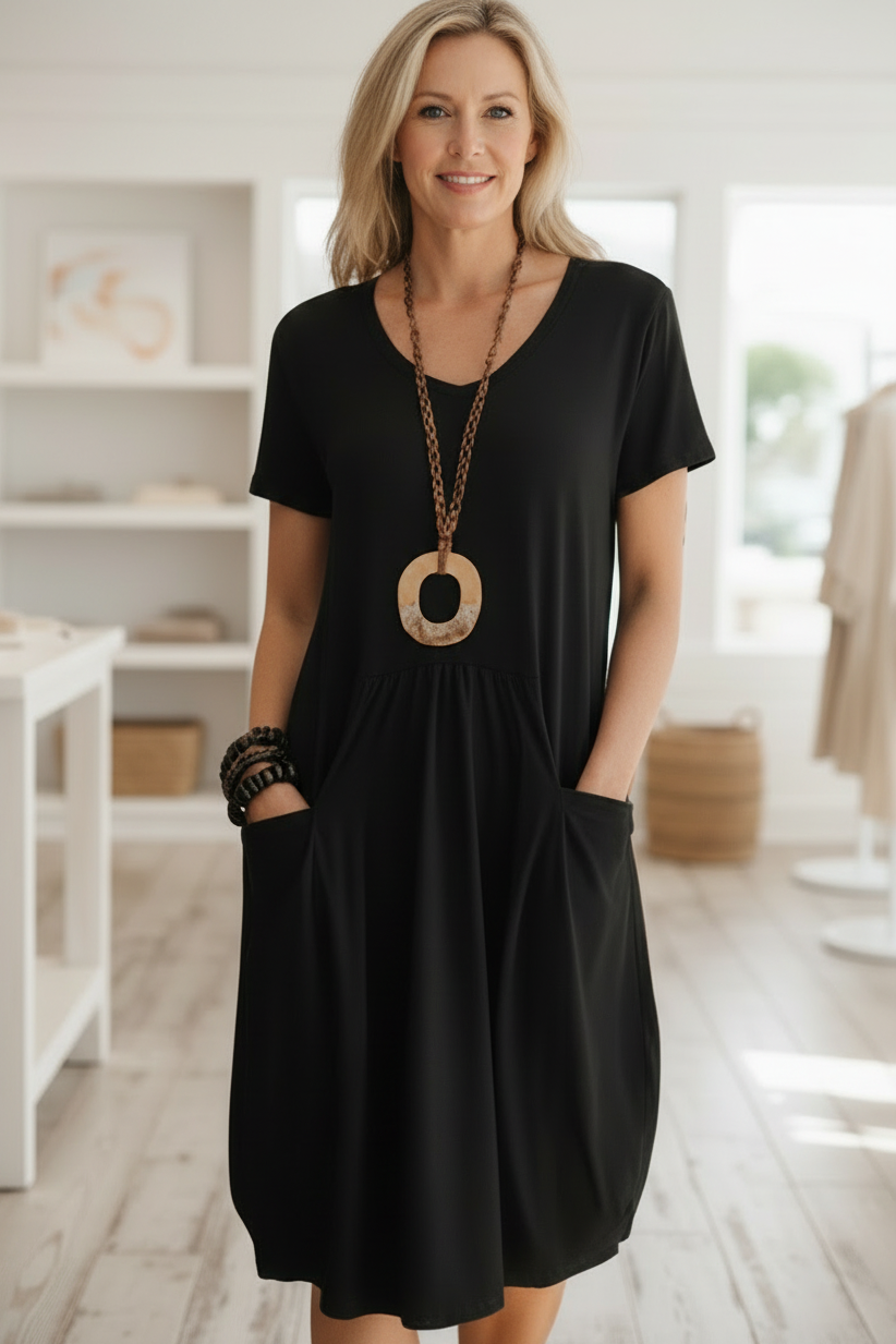 HARLOW -  DRESS WITH TUMMY COVERAGE